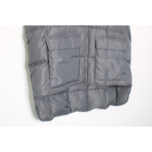 Miller Outerwear Mens XL Goose Down Vest Jacket Gray Full Zip Pockets Hi-Lo Vtg - Picture 5 of 10